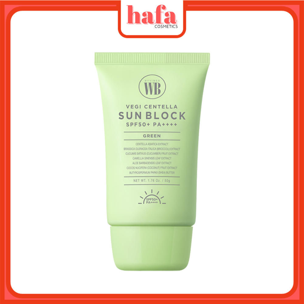 Kem Chống Nắng Rau Má Byvibes Wonder Bath Vegi Centella Sun Block Green SPF50+ PA++++ 50g