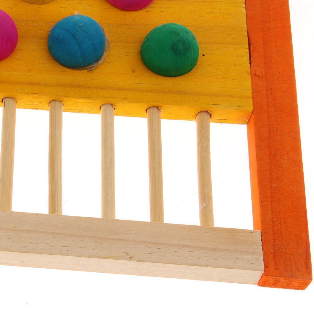 Pet Hamster Toys Natural Wooden Colorful Jumping Climbing Ladder Fun Toy