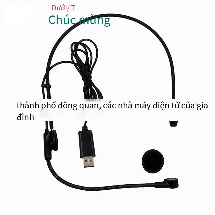 Micrô gắn trên đầu USB thuận lợi nhất cho máy tính lớp liên lạc nội bộ trực tuyến USB cắm micrô gắn trên đầu bằng giọng nói trò chơi
