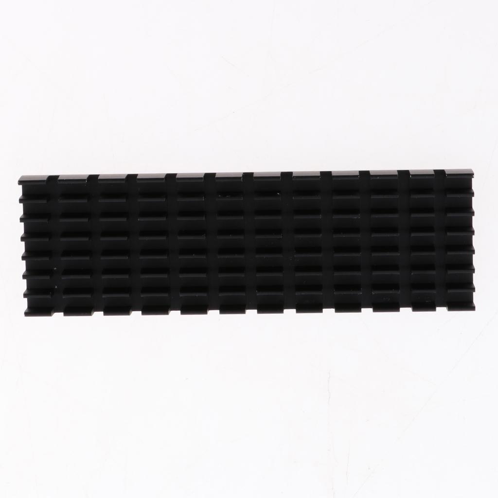 Aluminum M.2 2280 SSD Cooling w/ Silicone Thermal Pad - Black