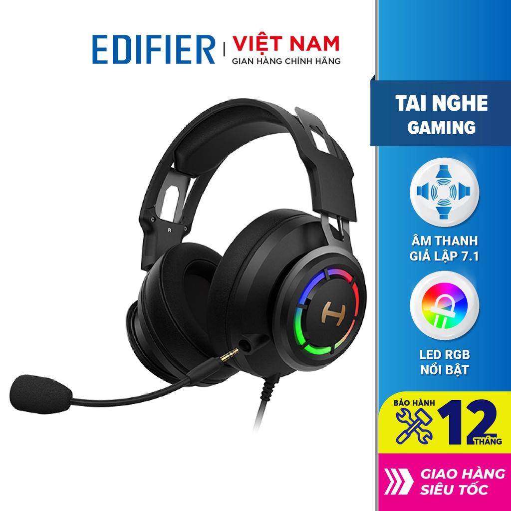 Tai nghe Gaming EDIFIER G35 Âm thanh vòm 7.1 Đèn LED RGB, Micro khử tiếng ồn Chân cắm USB - Hàng chính hãng