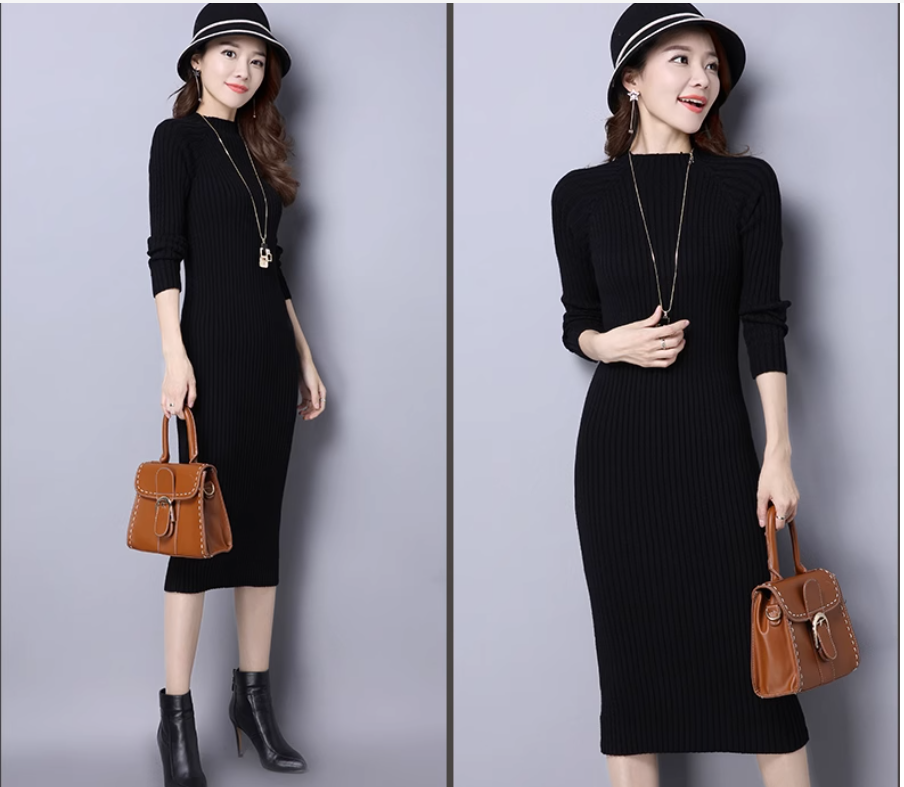 Đầm Len Dài Ôm Eo Tôn Dáng Thời Trang VH44 - Hàng Quảng Châu Cao Cấp
