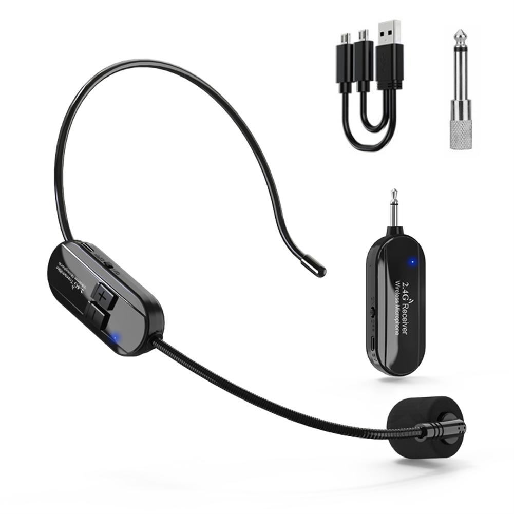 Micro Không Dây 2.4G Tai Nghe Mic Cho Khuếch Đại Giọng Nói Loa Karaoke Máy Tính Giảng Dạy Họp Tập Yoga Ca Hát