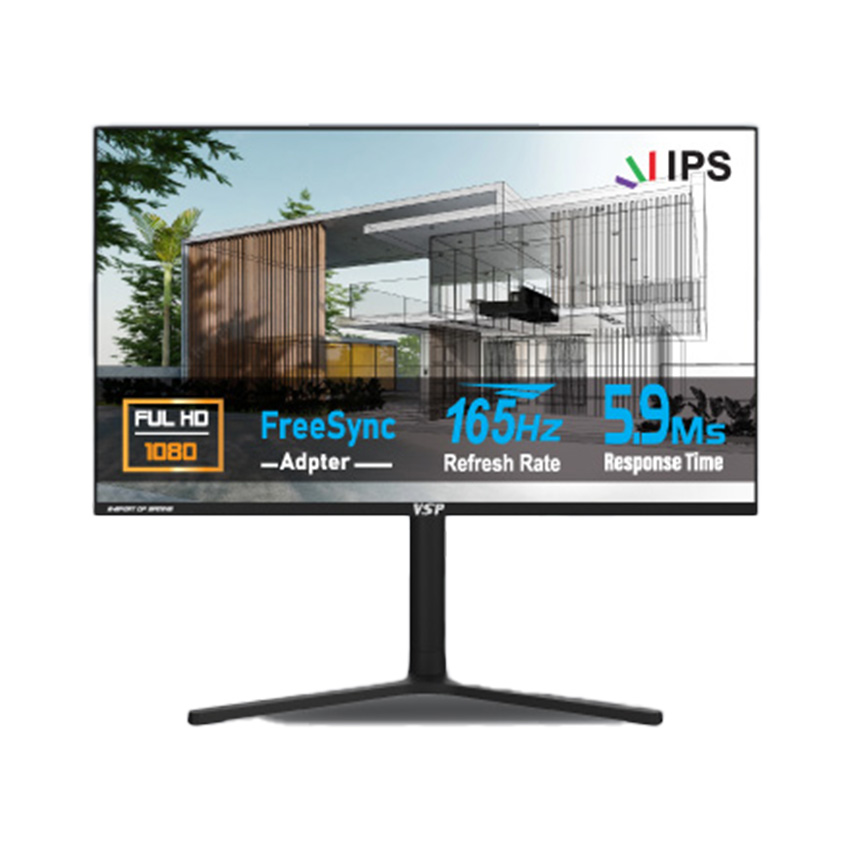 MÀN HÌNH GAMING VSP VG248B (23.8 INCH/FHD/IPS/165HZ/5.9MS) - Hàng Chính Hãng