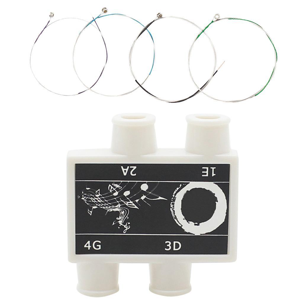 Durable 4 Pieces Cupronickel Strings Set with 1 Piece Plastic Pitch Pipe E/A/D/G for Violin Accessory