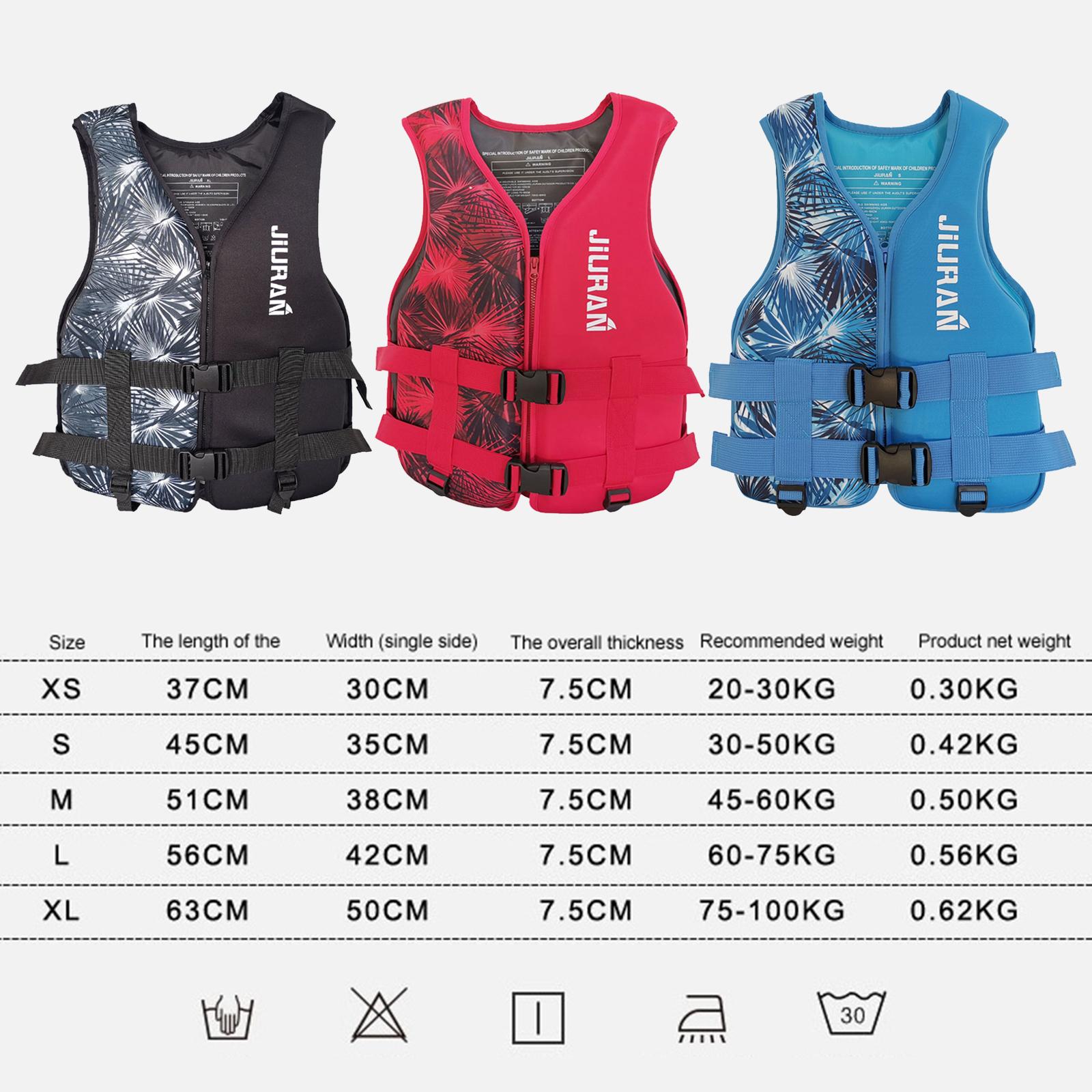 Adults Life Jacket Vest Kayak Buoyancy Aid Safe Sailing Watersport Black XS