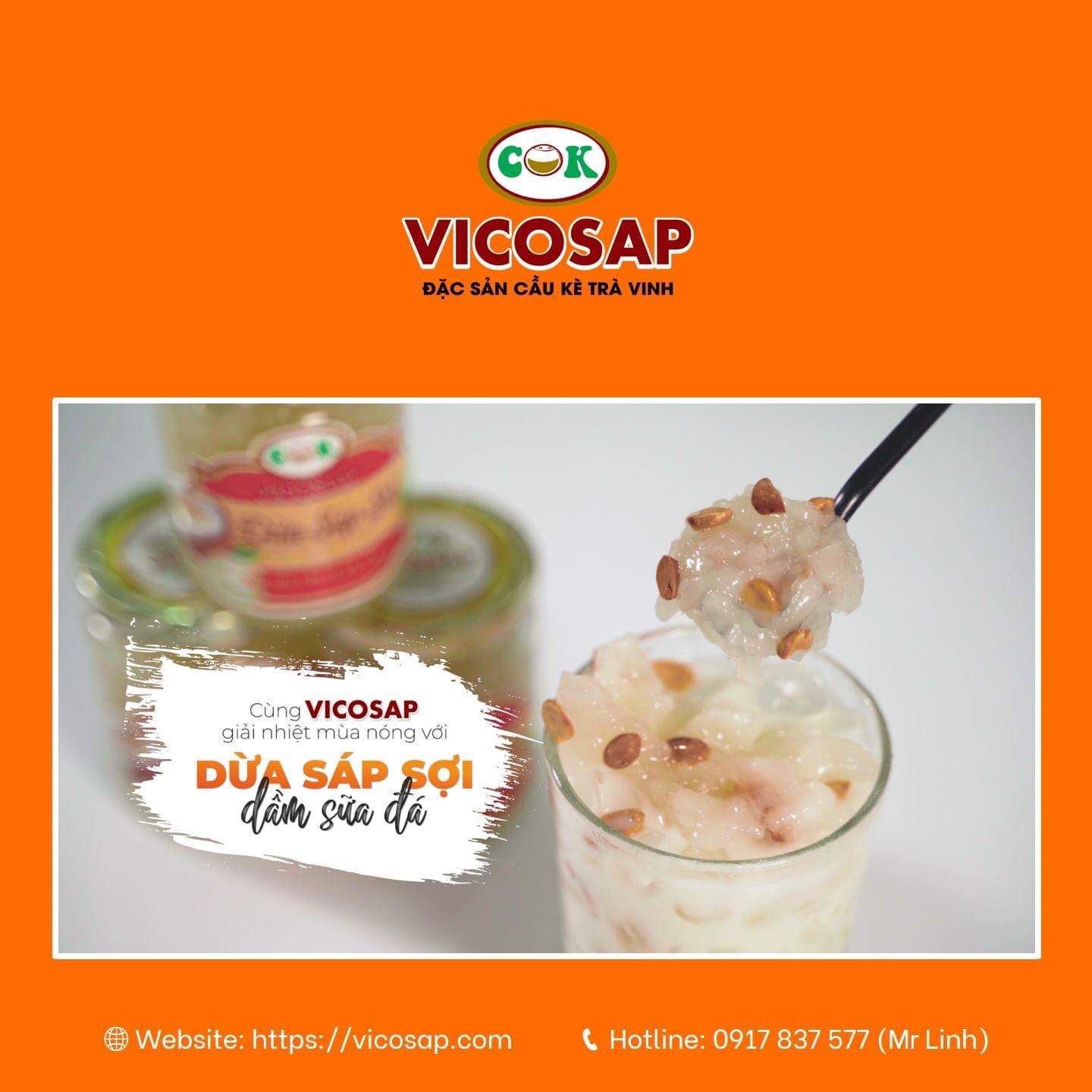 Dừa sáp sợi 220ml Vicosap