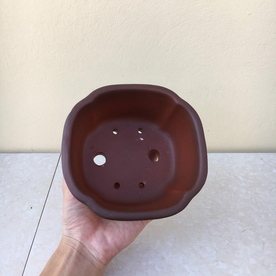 Chậu bonsai Áng mây mini đất nung gốm Bát tràng 1 size BM-37