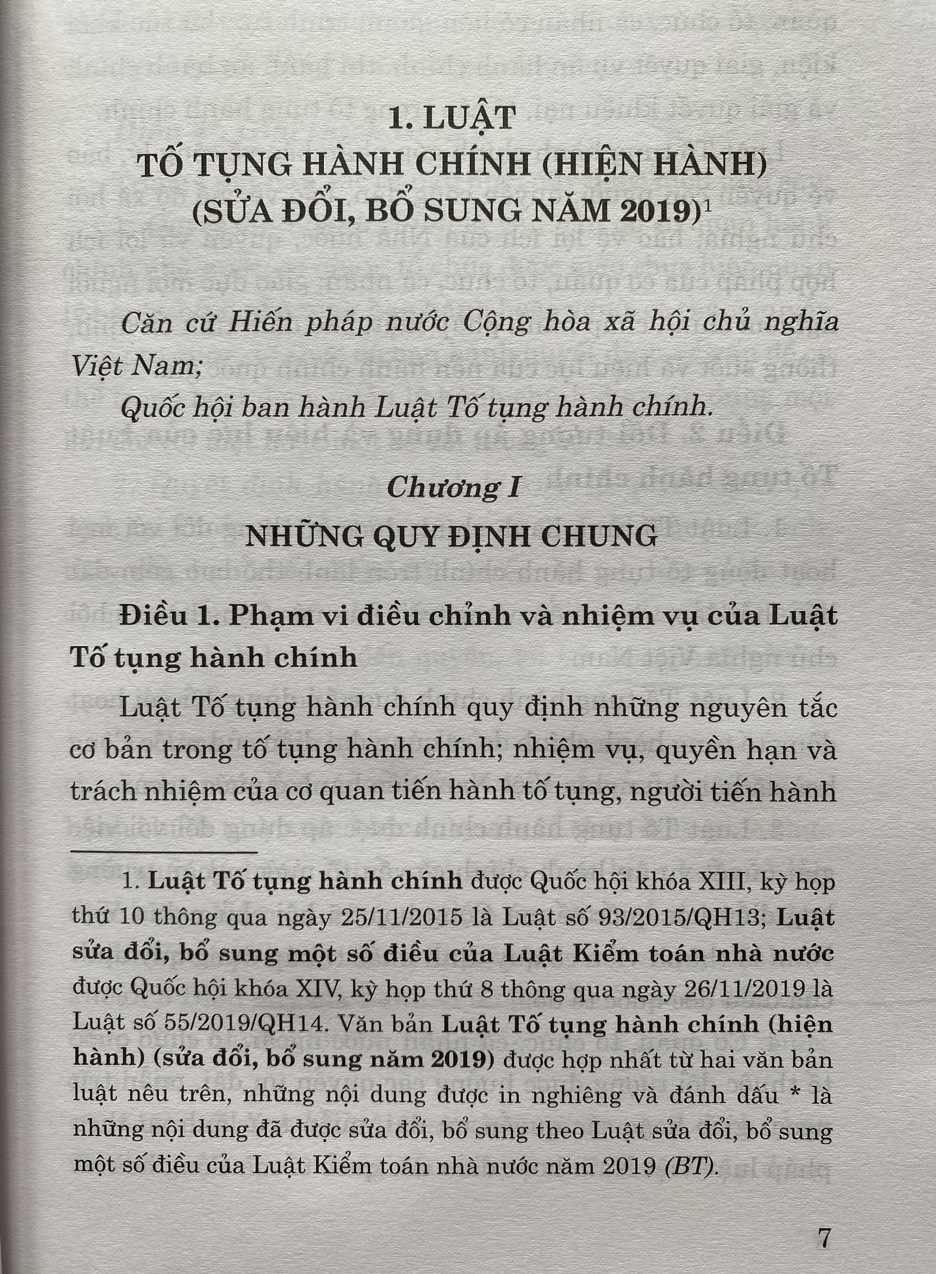 Luật tố tụng hành chính và văn bản hướng dẫn thi hành