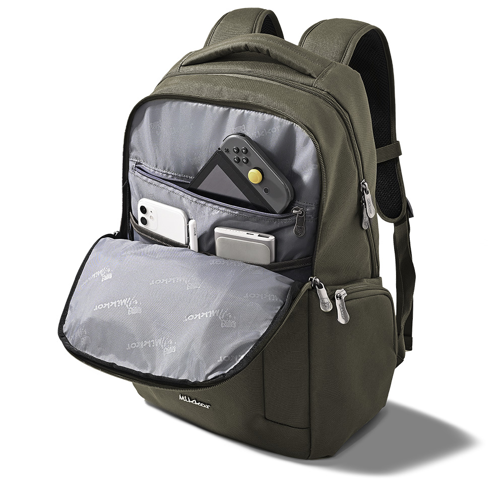 Balo Laptop 17 inch MIKKOR Levi ngăn chứa rộng rãi - Hàng Chính Hãng