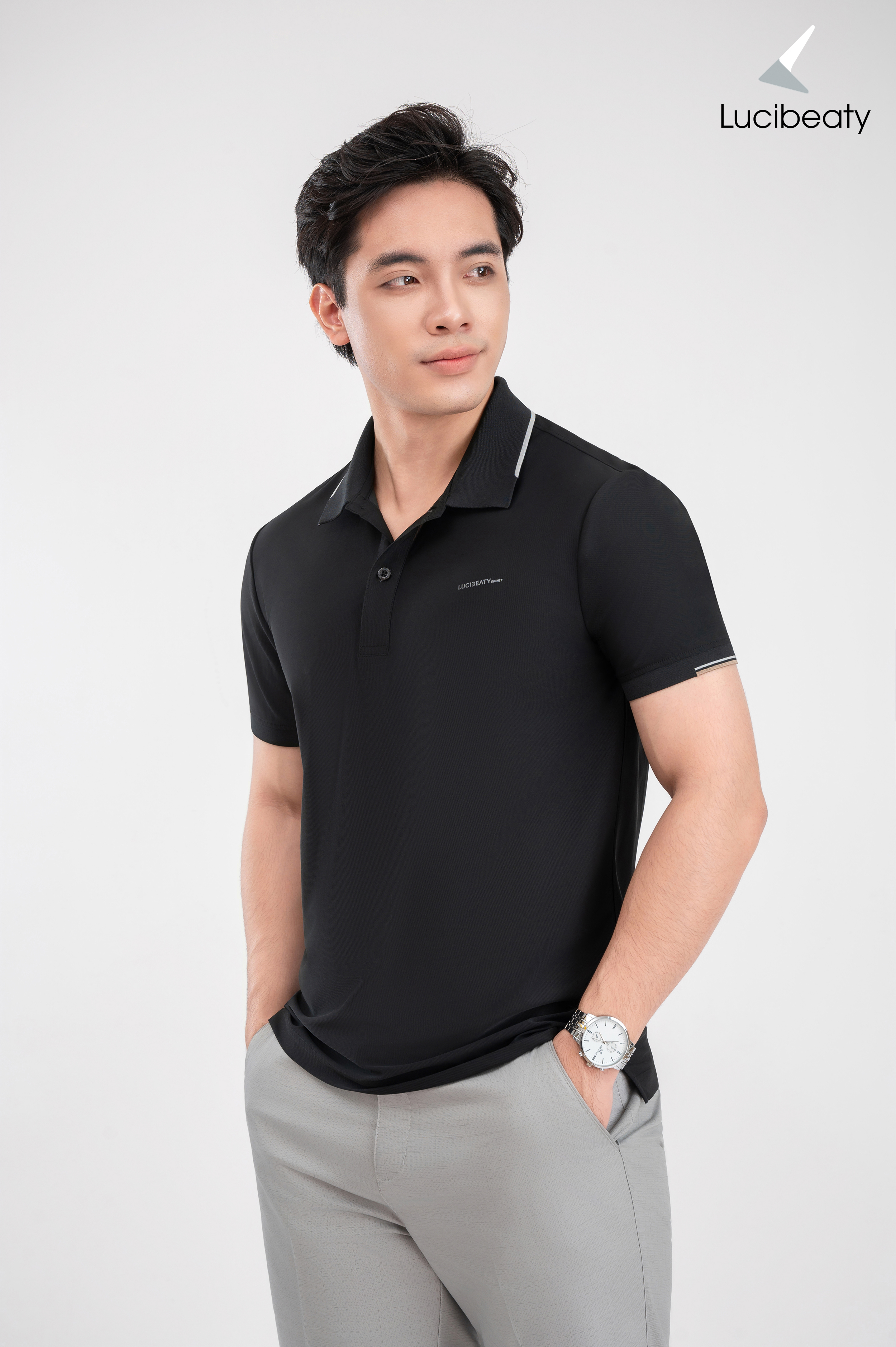Áo polo nam cao cấp vải Coolmax nhẹ, co giãn tốt, thoáng mát POLO-026