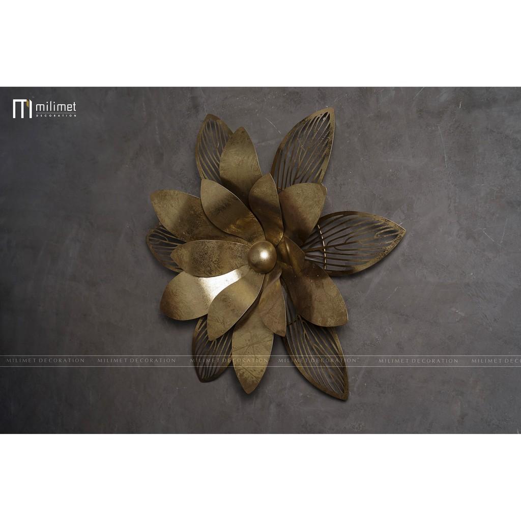 DECOR GẮN TƯỜNG HOA VÀNG CÁNH MỎNG Milimet