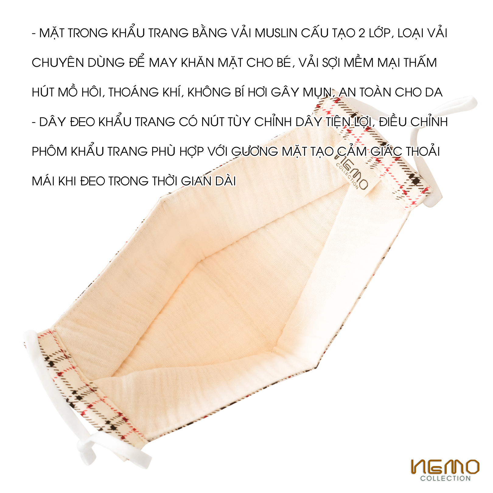 Khẩu Trang Vải 4D Nemo Collection, Chống Nắng, Lọc Khuẩn, Thoáng Khí Không Gây Mụn, Nam Nữ đều sử dụng được - KTMHG