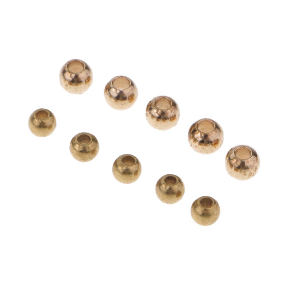 200pcs Fly Tying Head Beads Fly Fishing Nymph Head Ball Beads 2.8mm 2.3mm