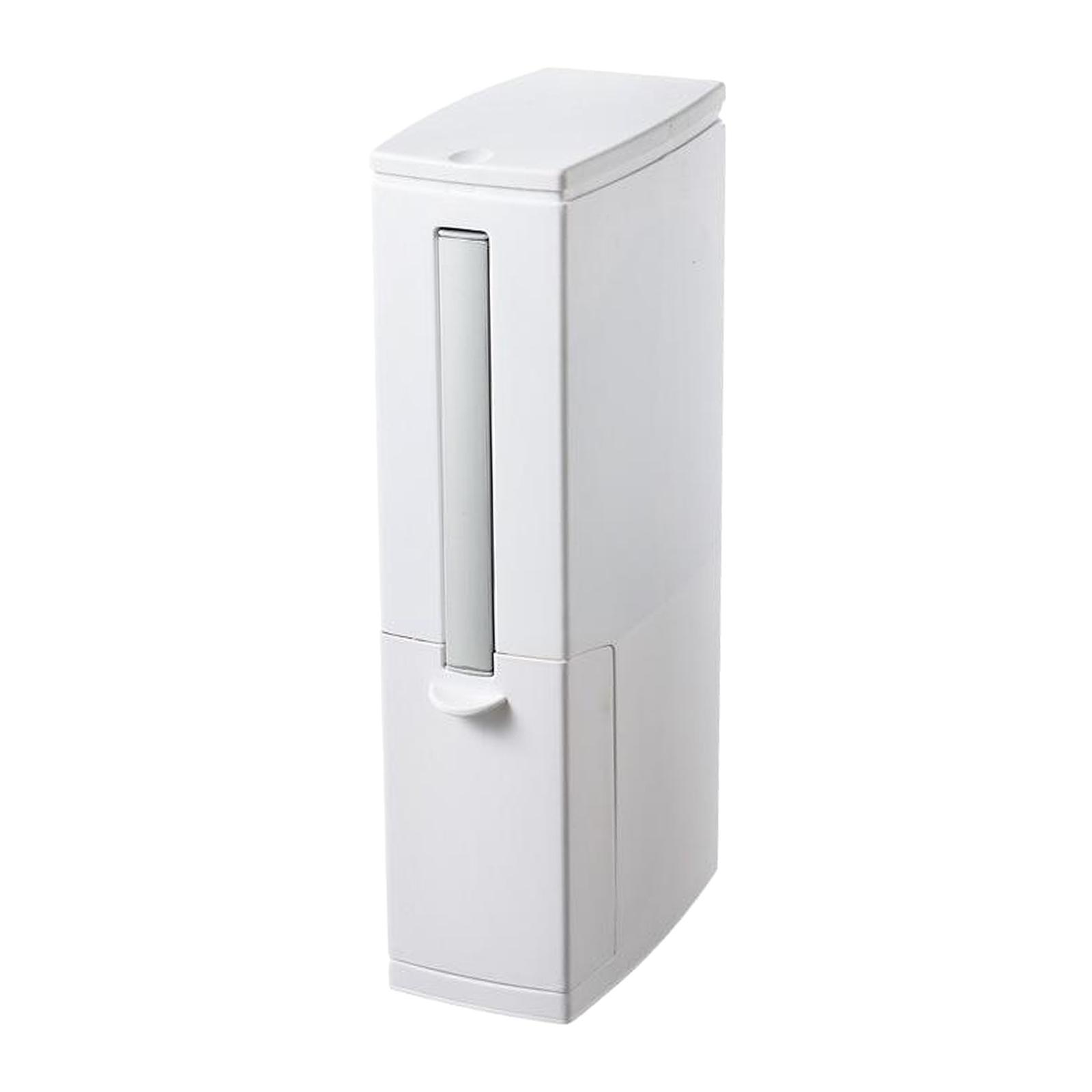 WC Narrow Trash  Set Waste  Bathroom White