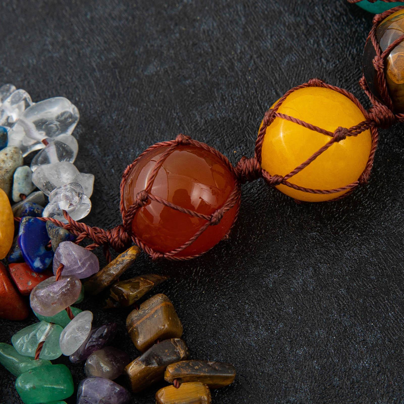 Nội thất Treo Trang trí thiết kế 7 mặt dây chuyền bằng đá