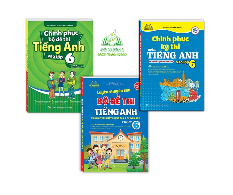 Sách - Combo 3c -Chinh phục bộ đề thi Tiếng Anh vào &amp; Chinh phục kỳ thi môn tiếng anh &amp; Luyện chuyên sâu bộ đề thi lớp 6