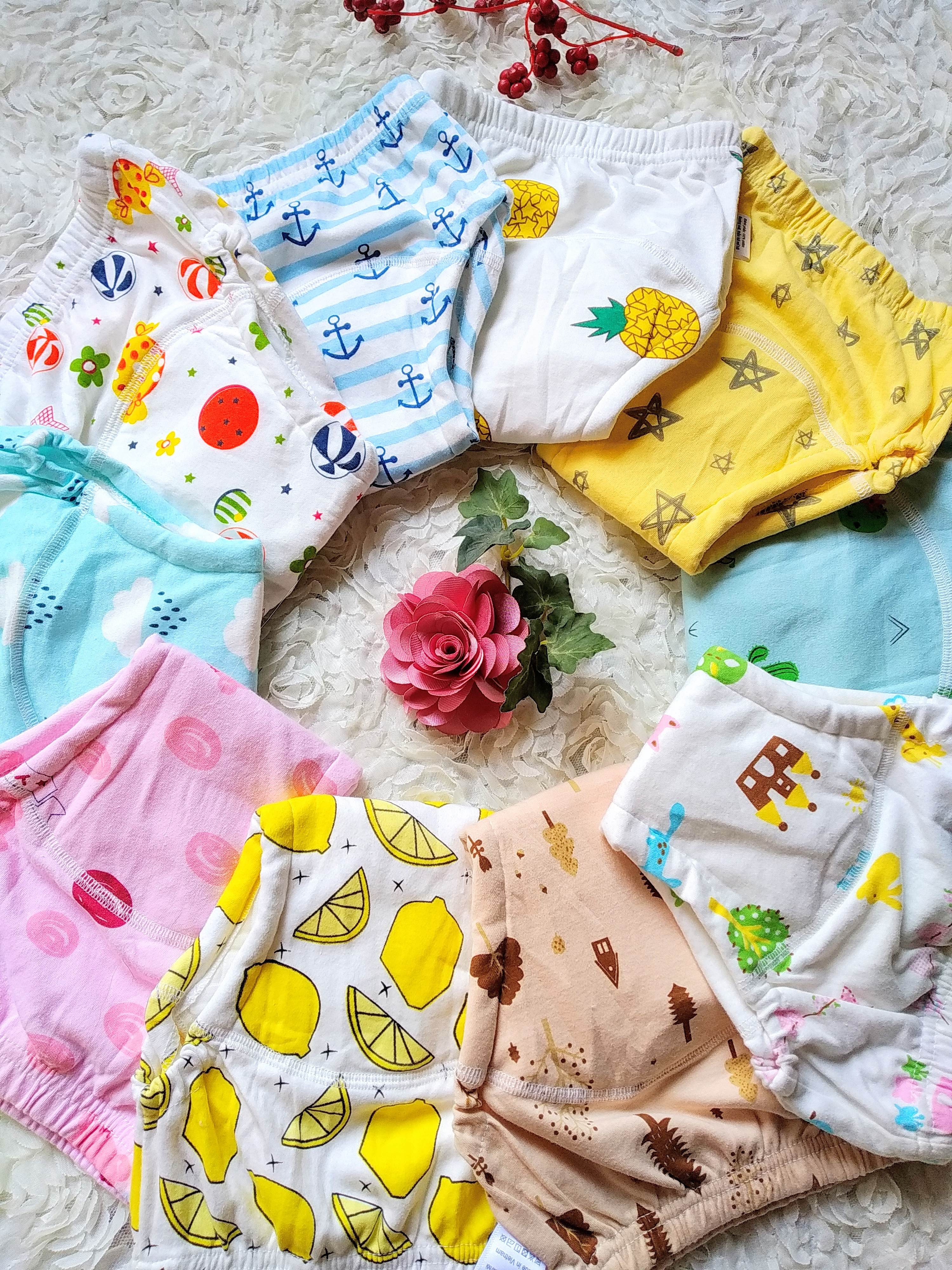 Quần bỏ bỉm vải cotton 6 lớp dày mịn siêu thấm, khô thoáng cho Bé từ 5 - 17kg hiệu Goodmama.