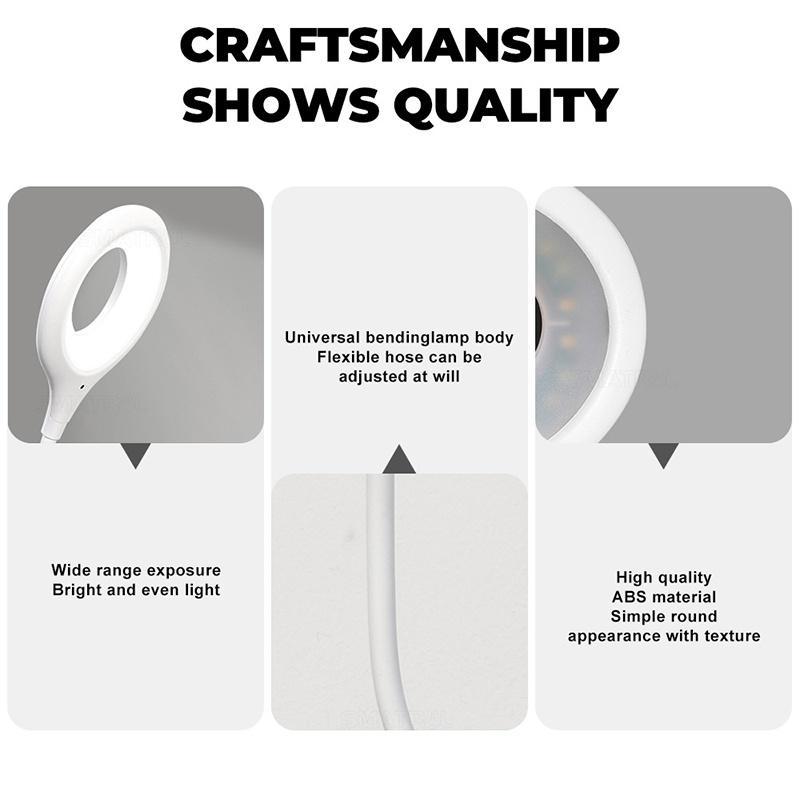 Đèn LED Tròn USB 5V Có Thể Gấp Lại Siêu Sáng Bảo Vệ Mắt Tiện Dụng