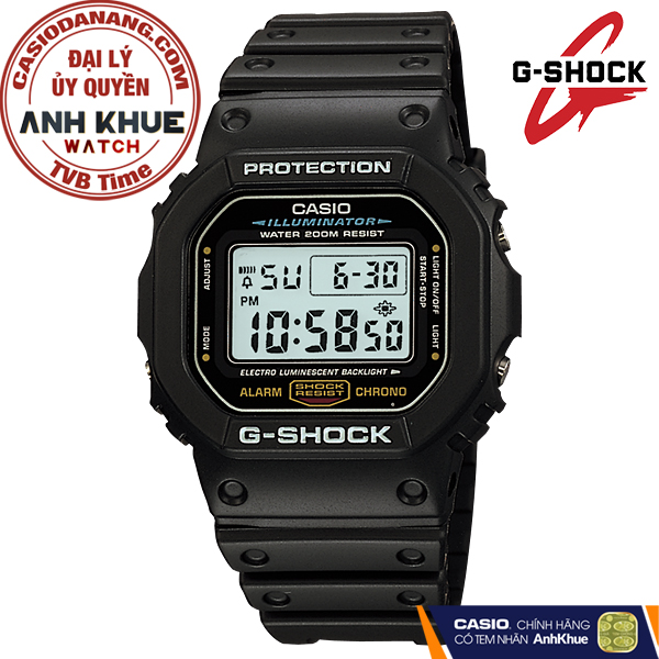 Đồng hồ nam dây nhựa Casio G-Shock chính hãng DW-5600E-1VDF