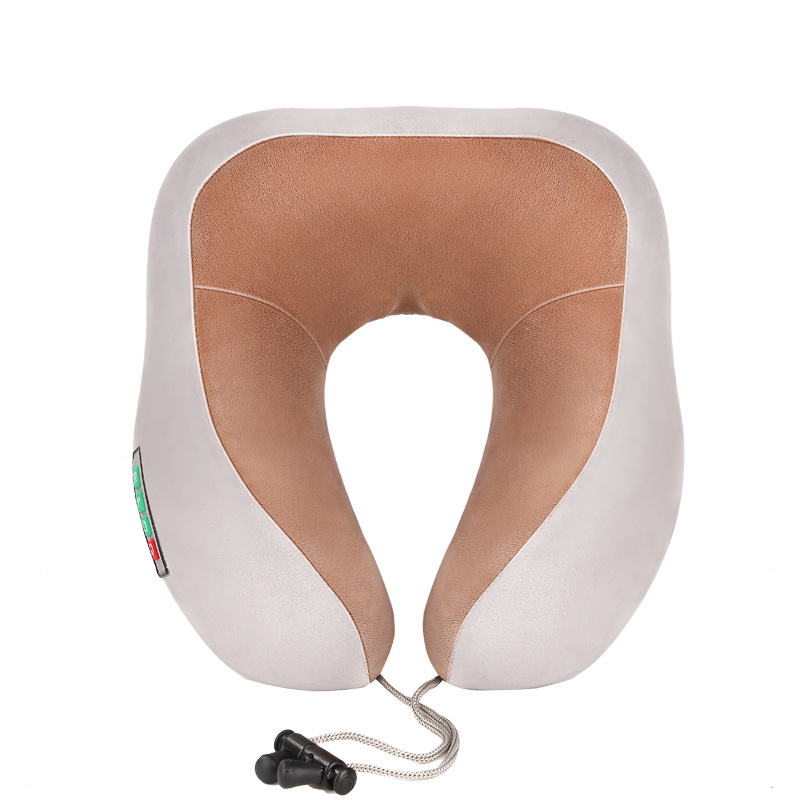 Gối ngủ massage pin sạc hình chữ U tạo nhiệt trị đau mỏi cổ YJ818 - Dòng cao cấp - Nhiều màu, giao ngẫu nhiên