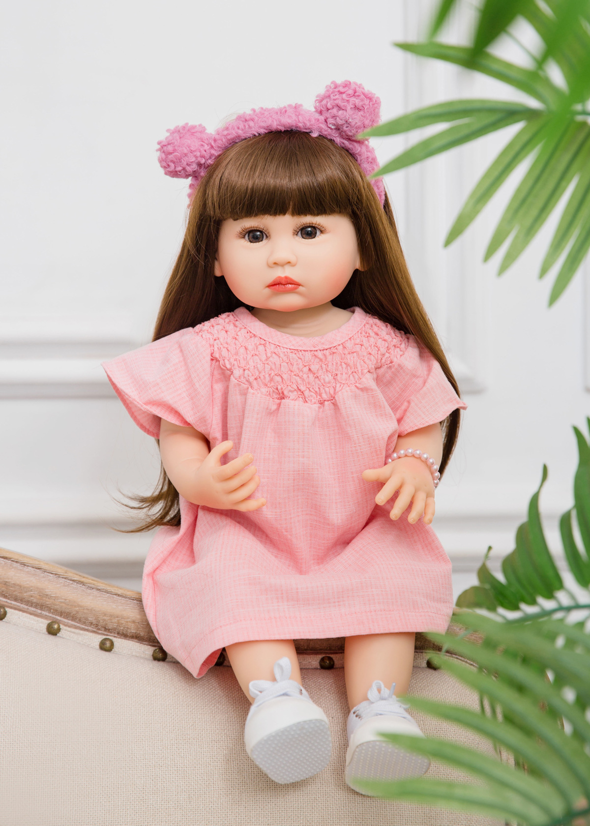 Búp Bê Tái Sinh Thân Nhựa Mềm Mại 55 cm = 22 inch Keuime Reborn Silicon Vinyl Doll PVN4698