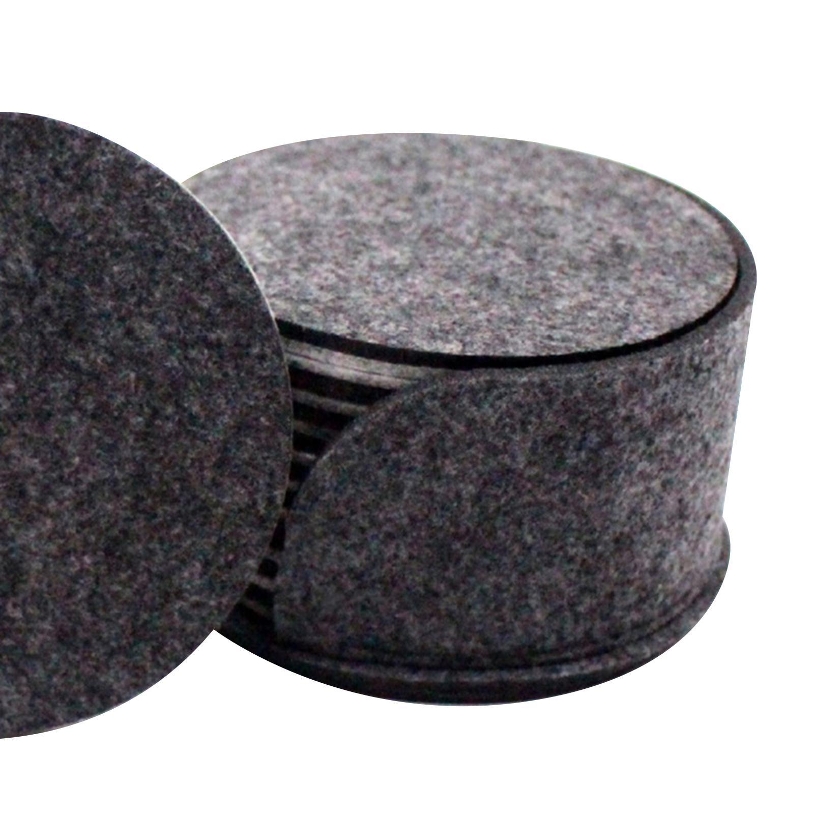 Felt Drink Coasters Set Table Coasters Anti Slip Placemat 10cm for Office
