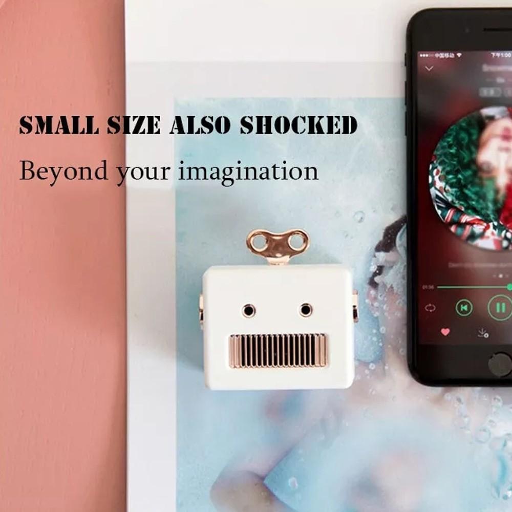 Loa 3Life Mini hình rô bốt hoạt hình âm thanh trầm kết nối bluetooth có mic dùng cho cuộc gọi rảnh tay Hàng nhập khẩu