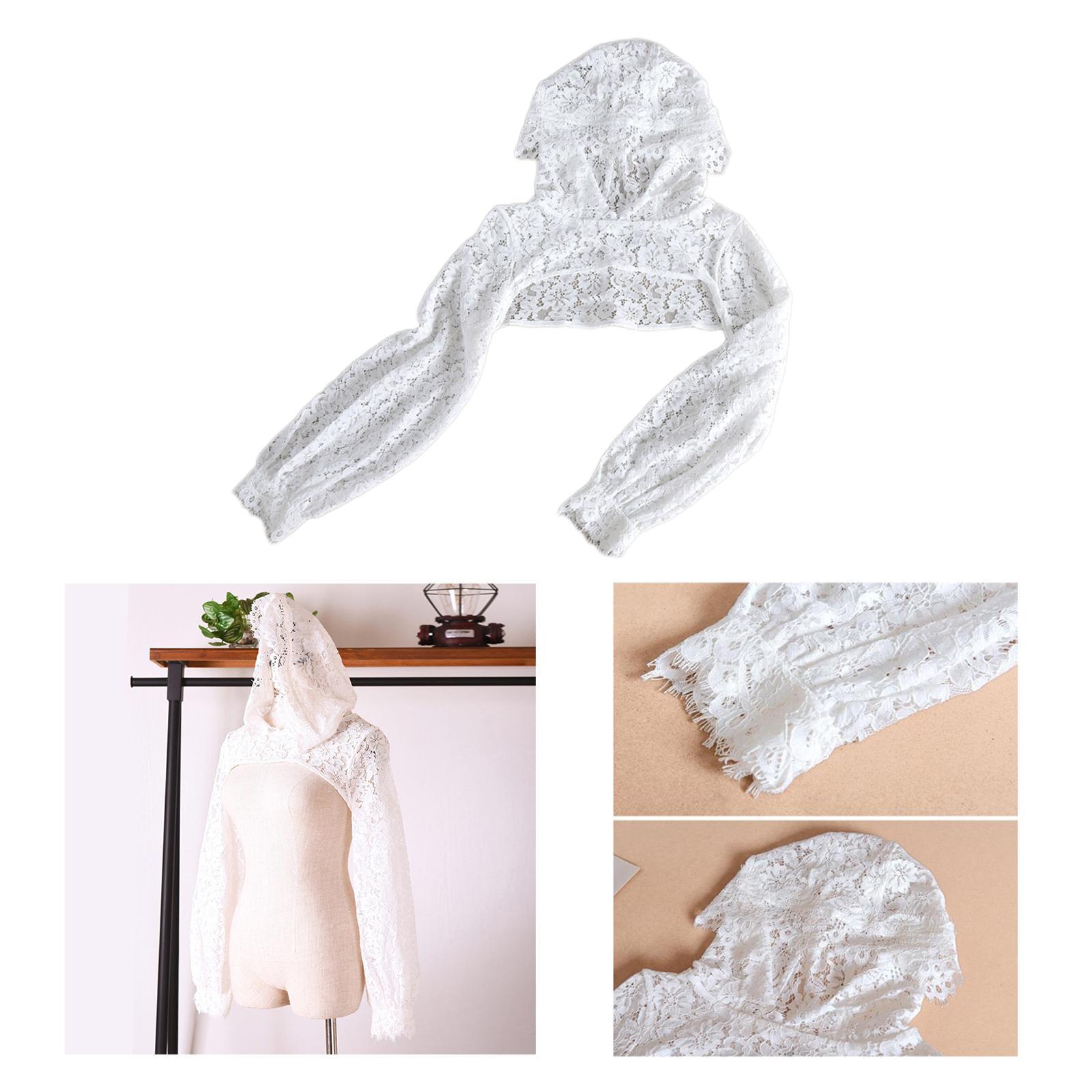 Womens Pullover Crop Top Hoodie Loose Solid Color Sweatshirt Size White