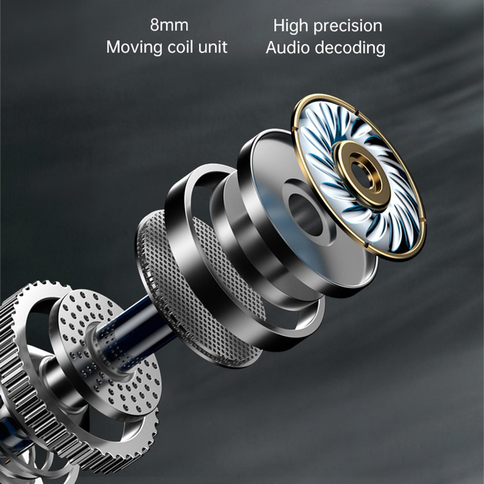 Bluetooth Gaming Wireless Earbuds LED Digital Display for Sport Black