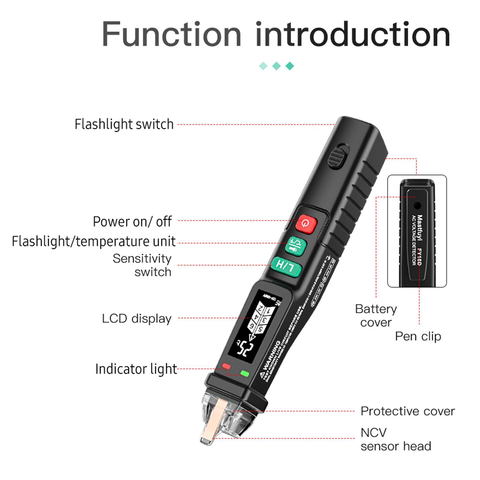 Multifunctional Electrical Voltmeter Tester LCD Display Voltage Multi Meter