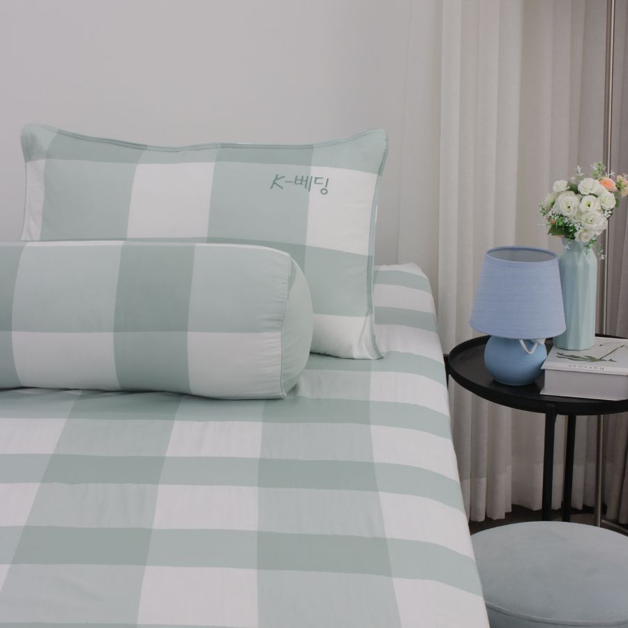 Bộ ga giường nhuộm sợi công nghệ Yarn Dyed K-Bedding KPCD 203 (không bao gồm chăn)