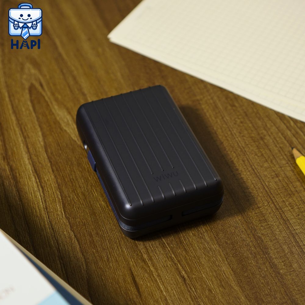 Sạc dự phòng hàng chính hãng WiWU Trunk Series 5-in-1 Wi-PP04, cáp C/L, sạc không dây 15W