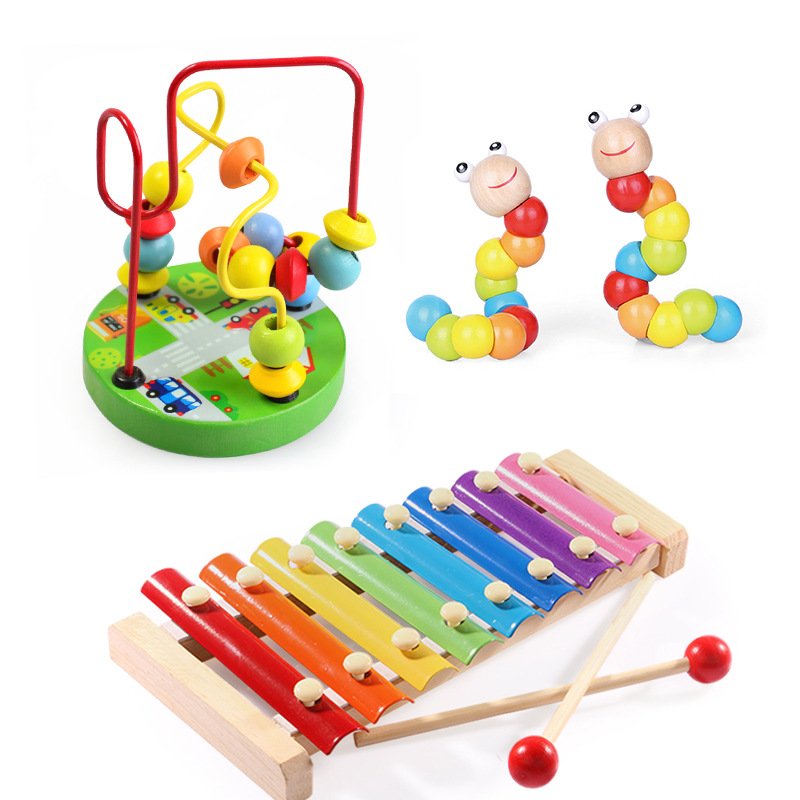 Bộ 3 Món giáo Cụ MONTESSORI Bằng Gỗ Cao CấpCho Trẻ 0 - 3 Tuổi