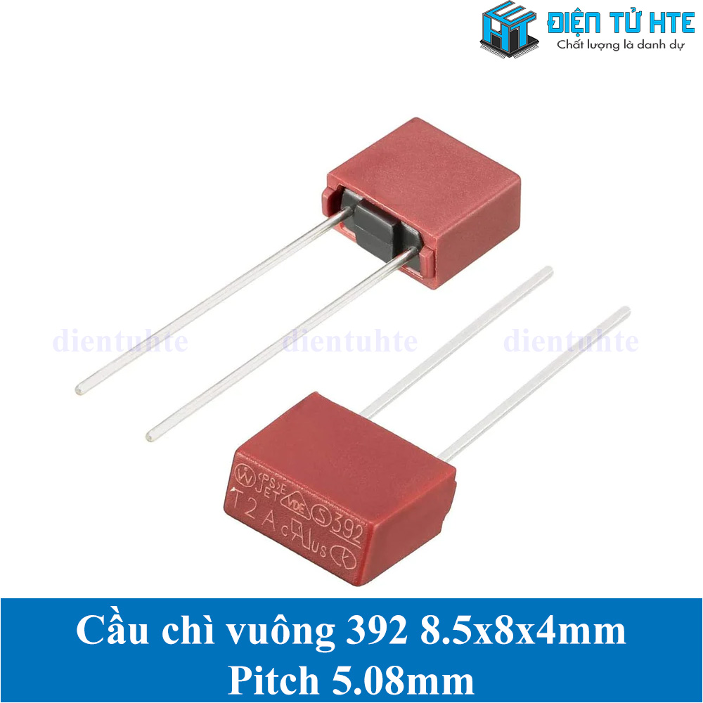 Bộ 10 Cầu chì vuông 392 8.5x8x4mm pitch 5.08mm 250V