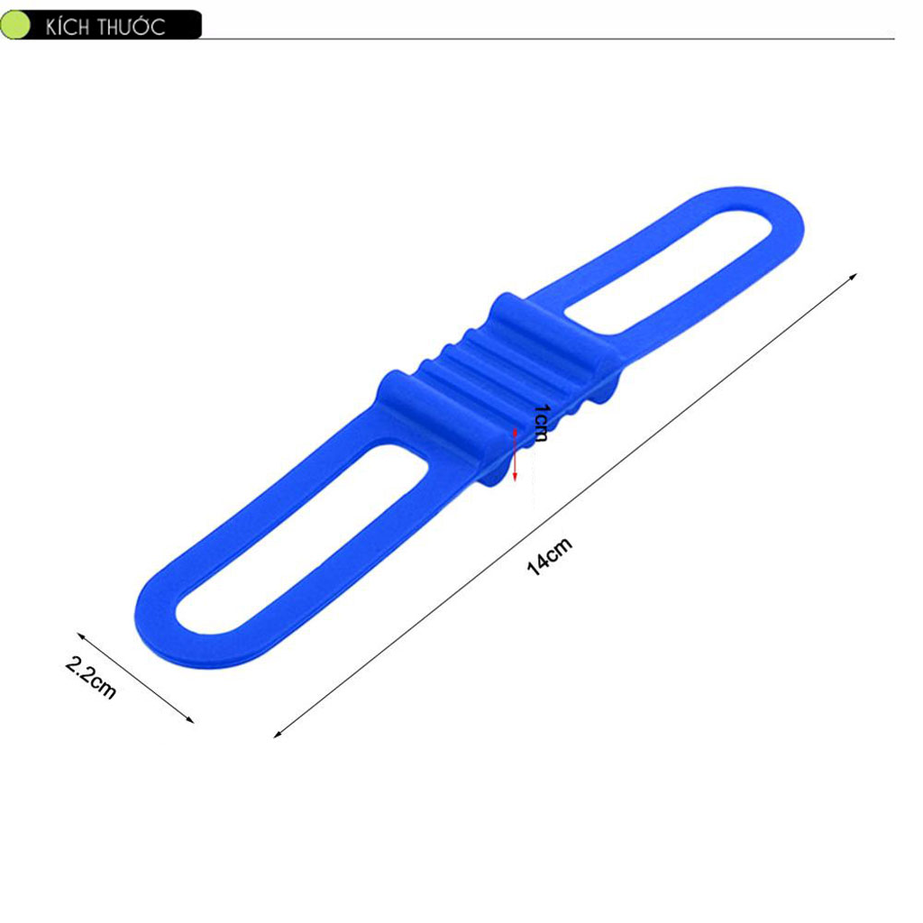 Bộ 6 Dây Đeo Đèn Pin Xe Đạp Silicon Co Giãn Giúp Cố Định Đèn Pin/ Vật Dụng Trên Xe Đạp MaiLee (Màu ngẫu nhiên)