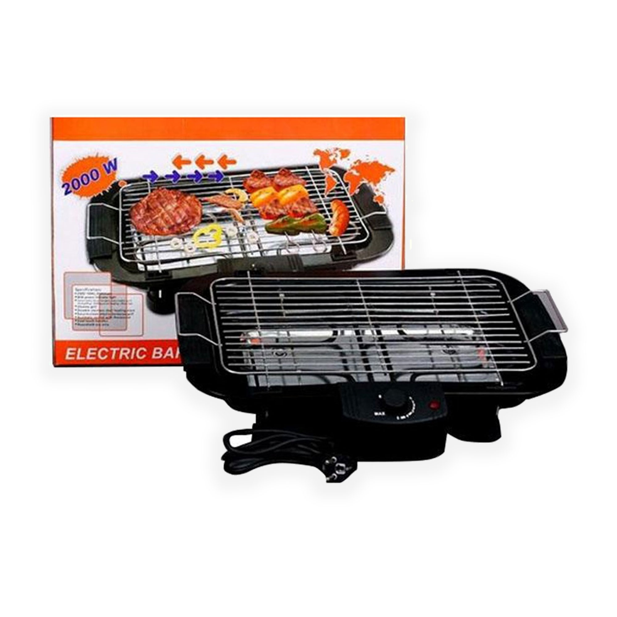 (Loại Tốt) Bếp Vỉ Nướng Điện Không Khói BBG KhoNCC - Electric BarBecue Grill 2000W - KPD-BEPDKK-425 - Hàng Chính Hãng