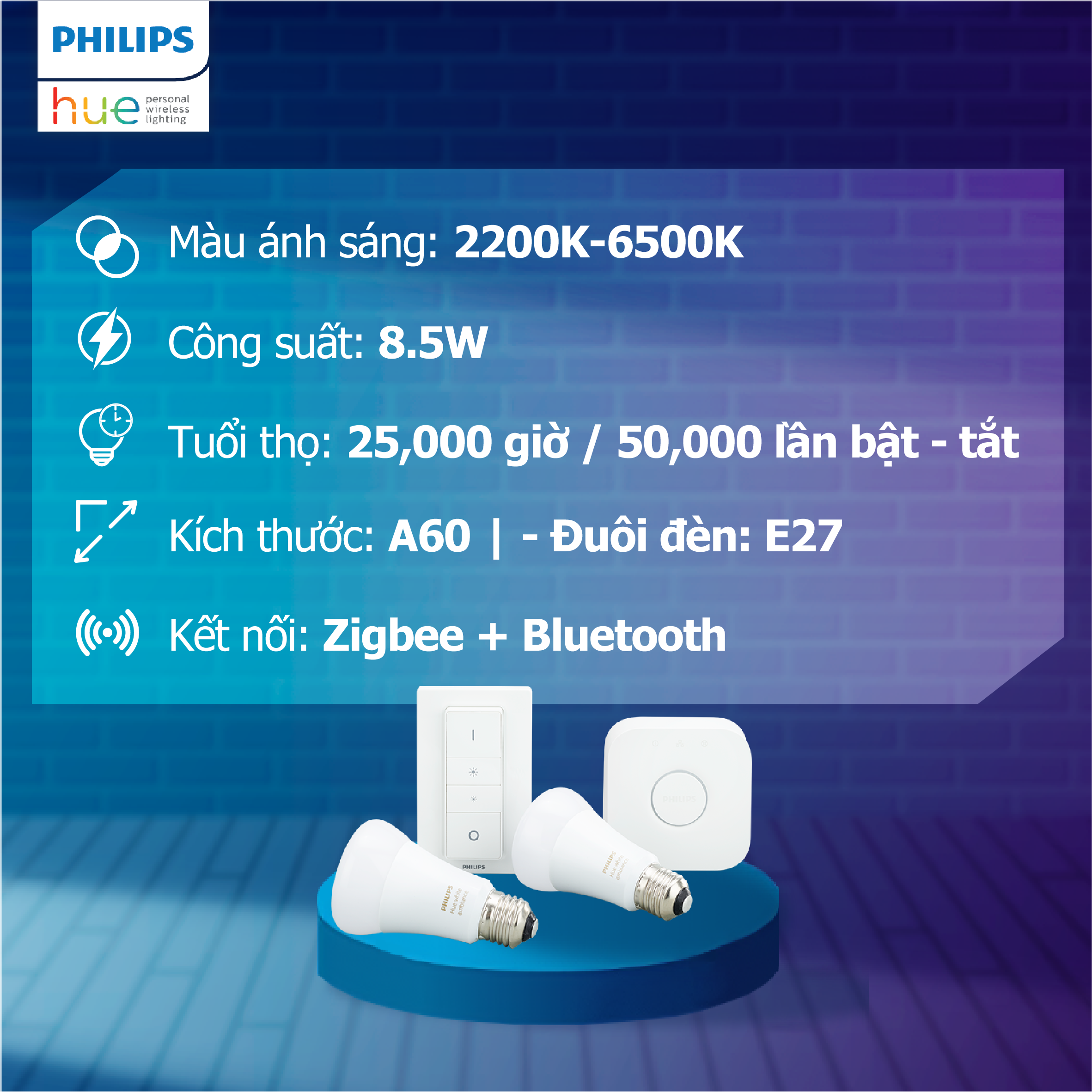Bộ Philips Hue White Ambiance-Starter kit