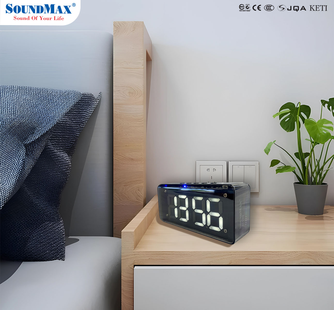 Loa Bluetooth SoundMax AT-100 - Hàng Chính Hãng - Bảo hành 12 tháng