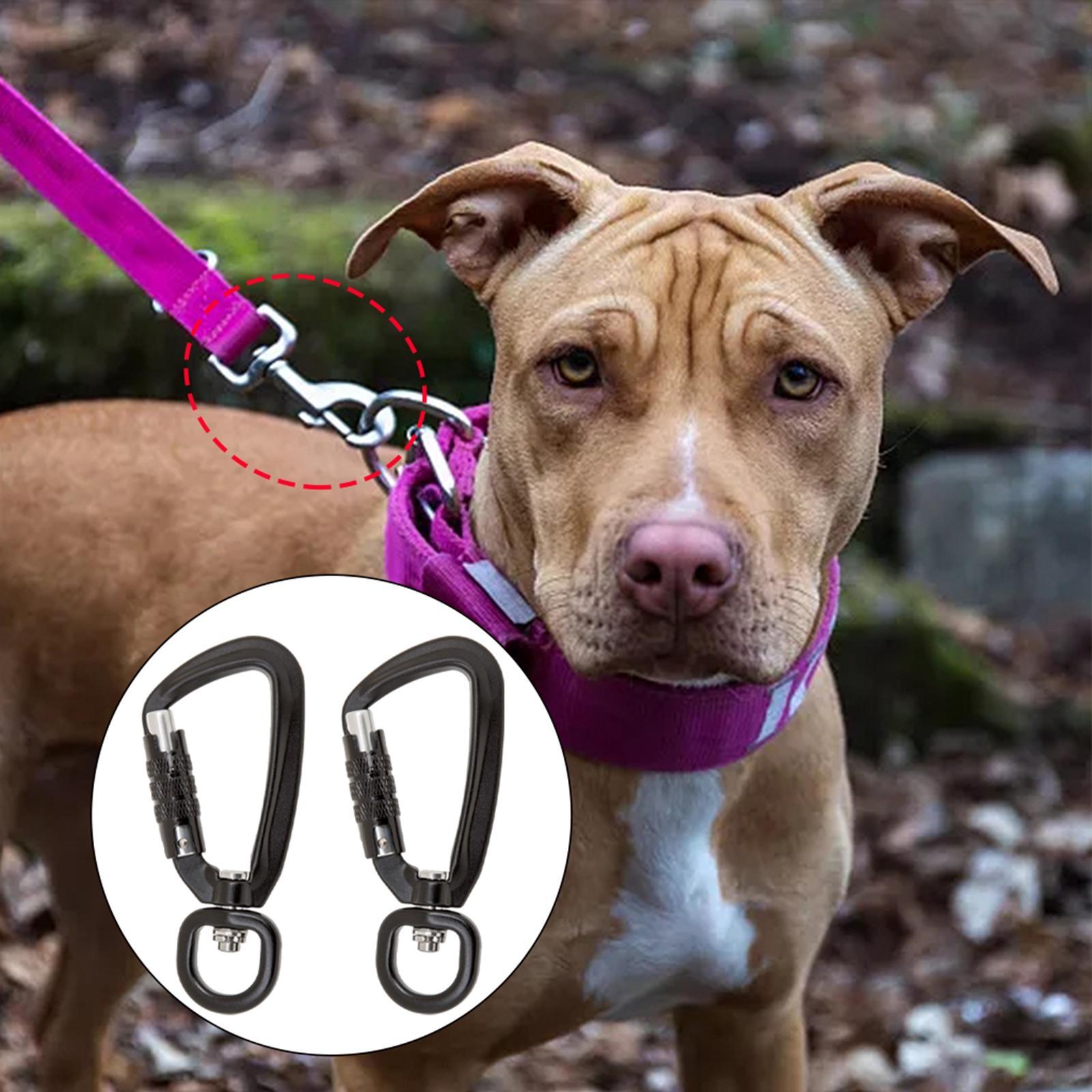 4x Heavy Duty Swivel Auto Self Lock Carabiner Hook Dog   Clip Snap 500KG