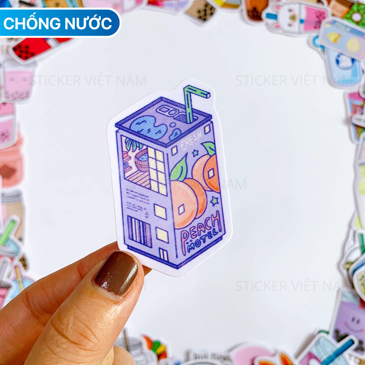 Sticker Cute Drinks Trà Sữa Dễ Thương Ngẫu Nhiên Chất Lượng Cao Chống Nước