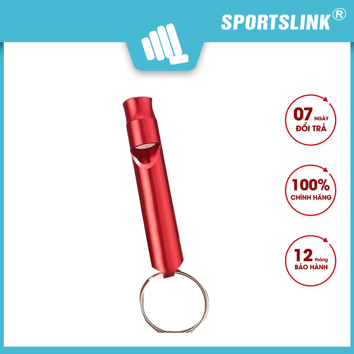 Còi thể thao hợp kim nhôm Sportslink 4,6 * 0,9cm (Cái)