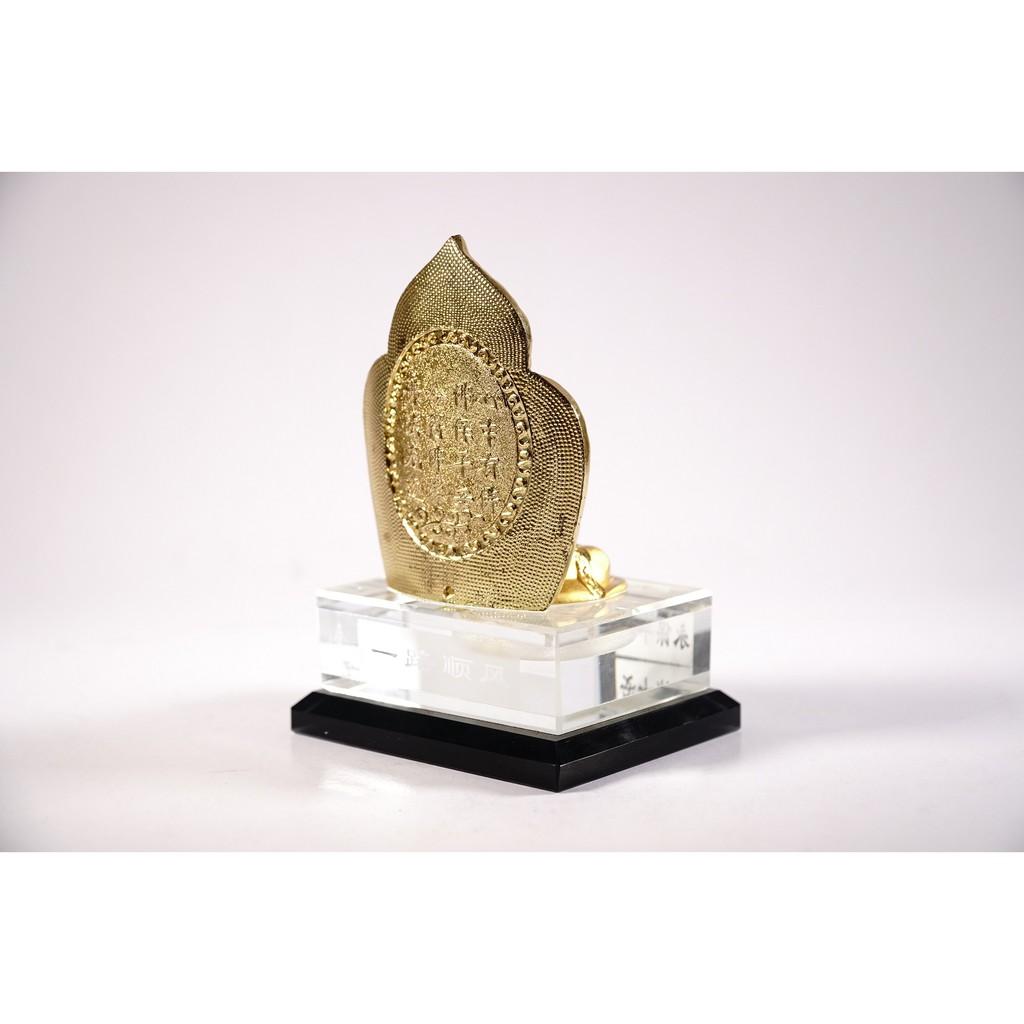 Tượng phật Bồ Tát Quán Thế Âm đế kính hào quang - Cao 12cm