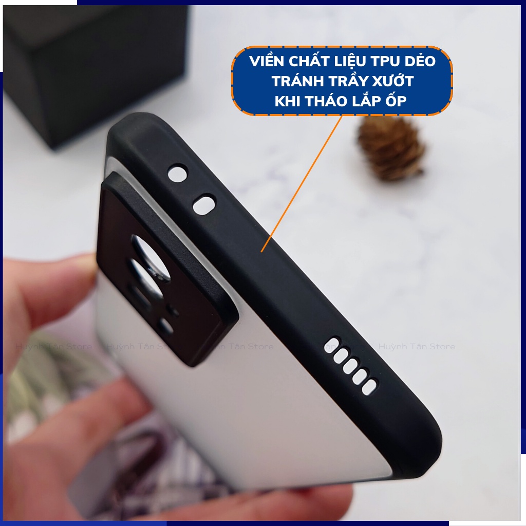 Ốp lưng redmi k60 k60 pro nửa cạnh lưng nhám chống bám vân tay bảo vệ camera phụ kiện điện thoại huỳnh tân store
