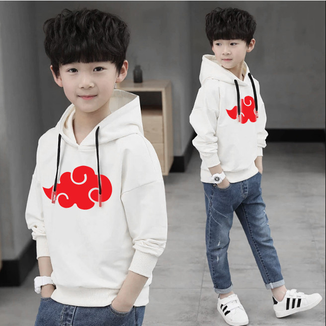 Áo Hoodie Trẻ Em Unisex WinBeen In Hình Akatsuki Truyện Naruto Form Rộng Vải Nỉ Dầy Ấm Phong Cách Ulzzang