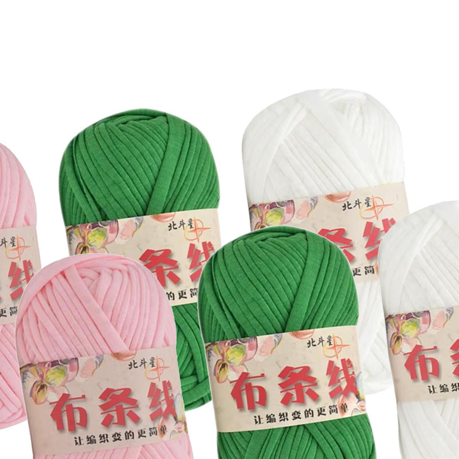 6x Chunky Yarn T Shirt Yarn Knitting Yarn Set for Doormat Tapestry Cat House