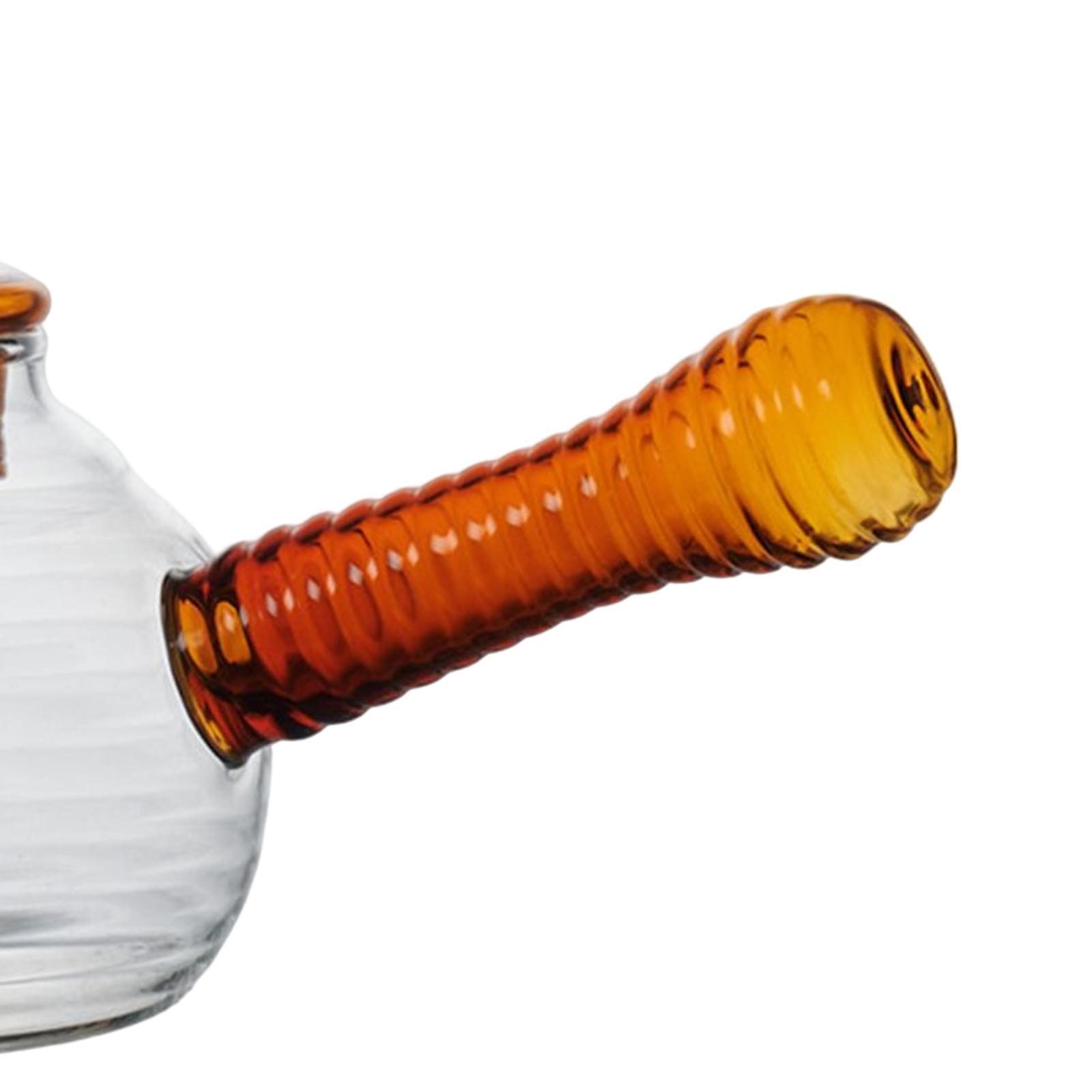 Borosilicate Glass Teapot with Tea Strainer Hand Blowing Clear Tea Pot for Loose Leaf Tea