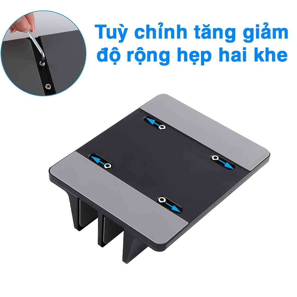 Đế kẹp giữ laptop, MTB dựng đứng, khe có thể điều chỉnh loại 2 ngăn -dc4854