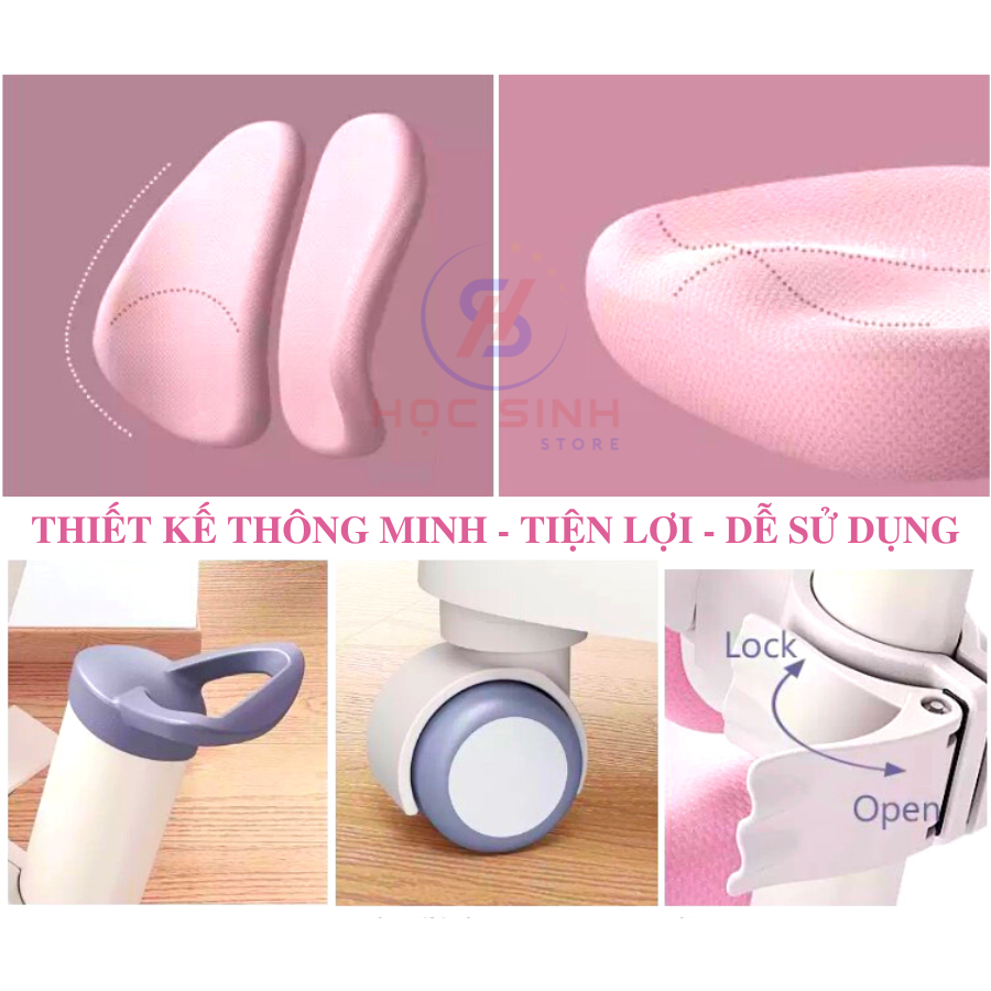 Ghế Chống Gù Học Sinh A79 - Chống Gù Chống Cận, Tùy chỉnh độ cao Chuẩn Công Thái Học Ergonomic