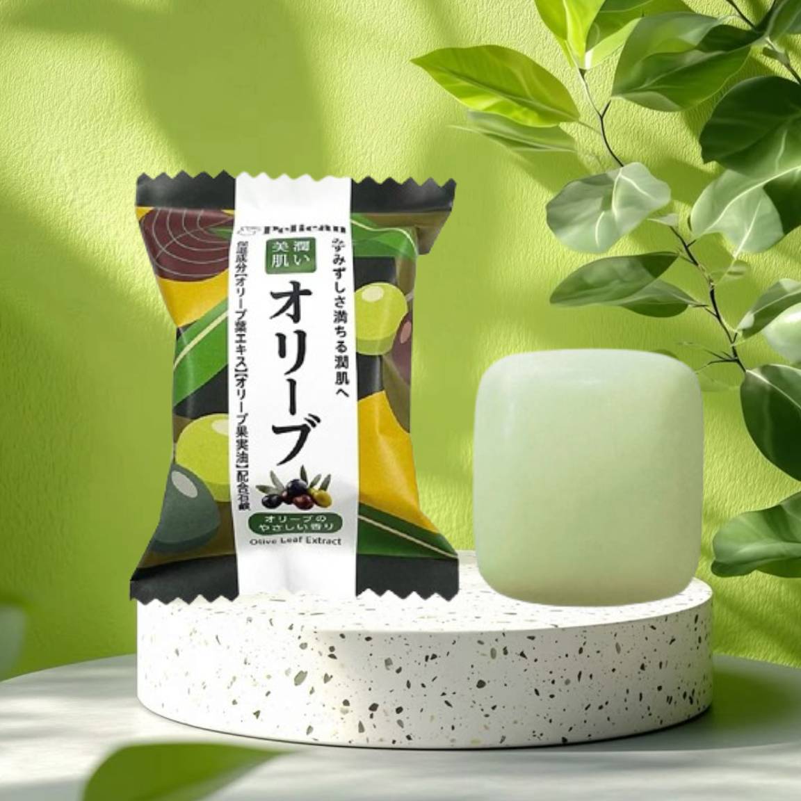 Xà Phòng Cấp Ẩm Và Dưỡng Mịn Da Olive Pelican Family Soap Olive 80 G